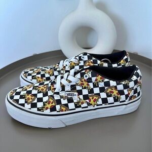 Vans Black and White Checkerboard Pizza Sneakers